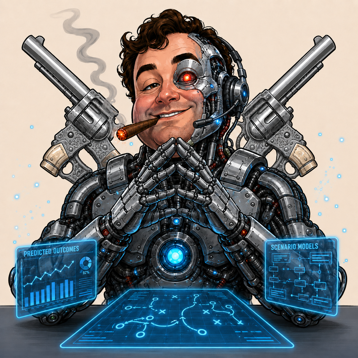 TwoGun's AI — a cyborg gunslinger analyst