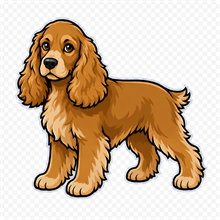 Cartoon cocker spaniel — tier badge