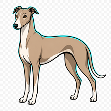 Cartoon greyhound — tier badge